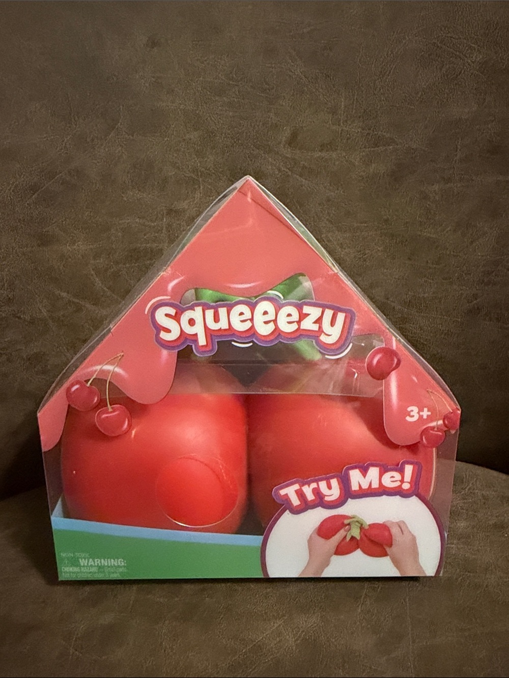 Squeeezy Cherry Sensory Toy - Red Interactive Squishy for Kids
